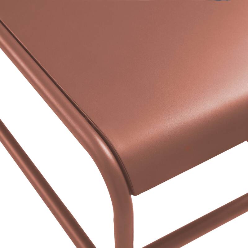 Mesa de centro de jardín rectangular de metal 85x40x30 cm (6/7)