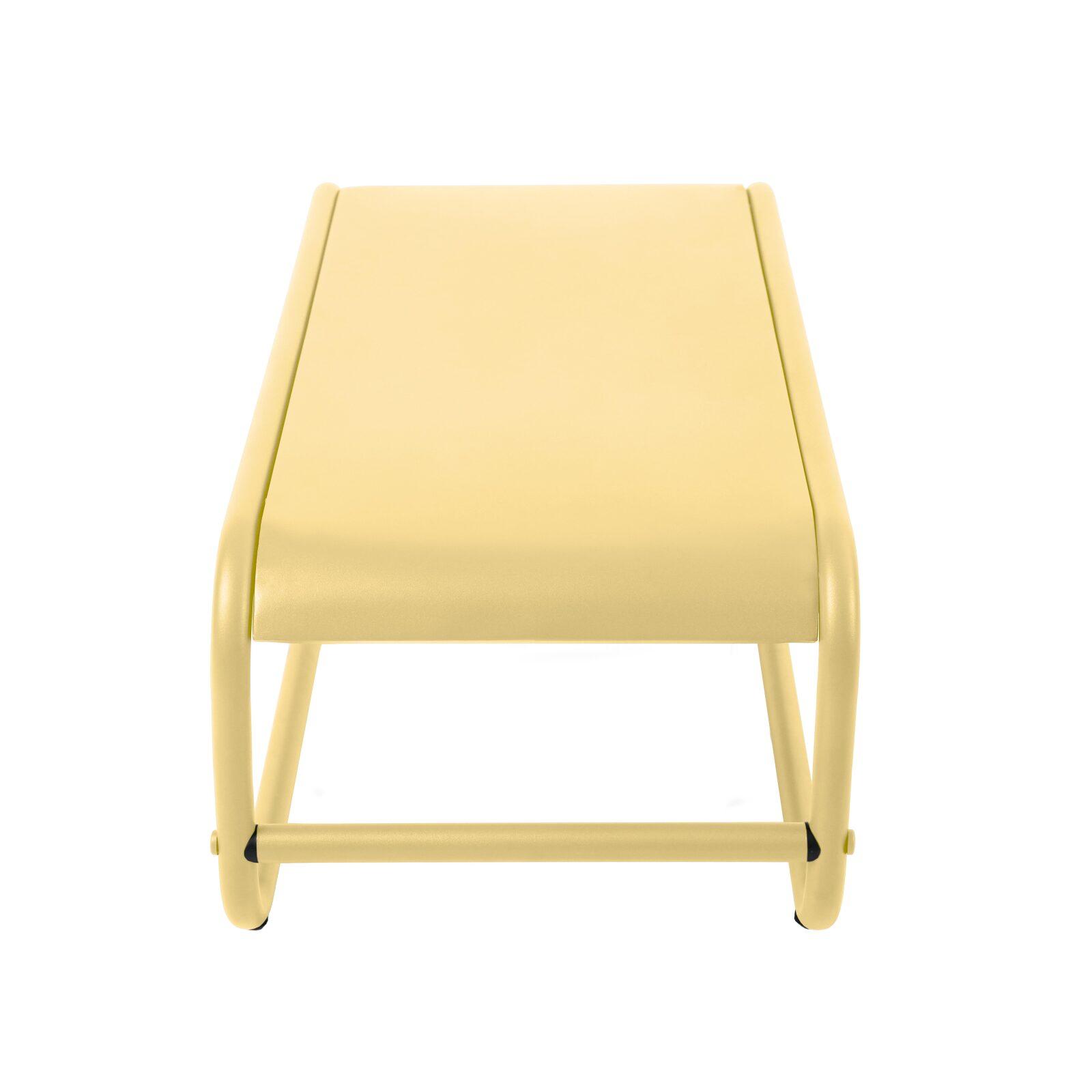 Mesa de centro de jardín rectangular de metal 85x40x30 cm