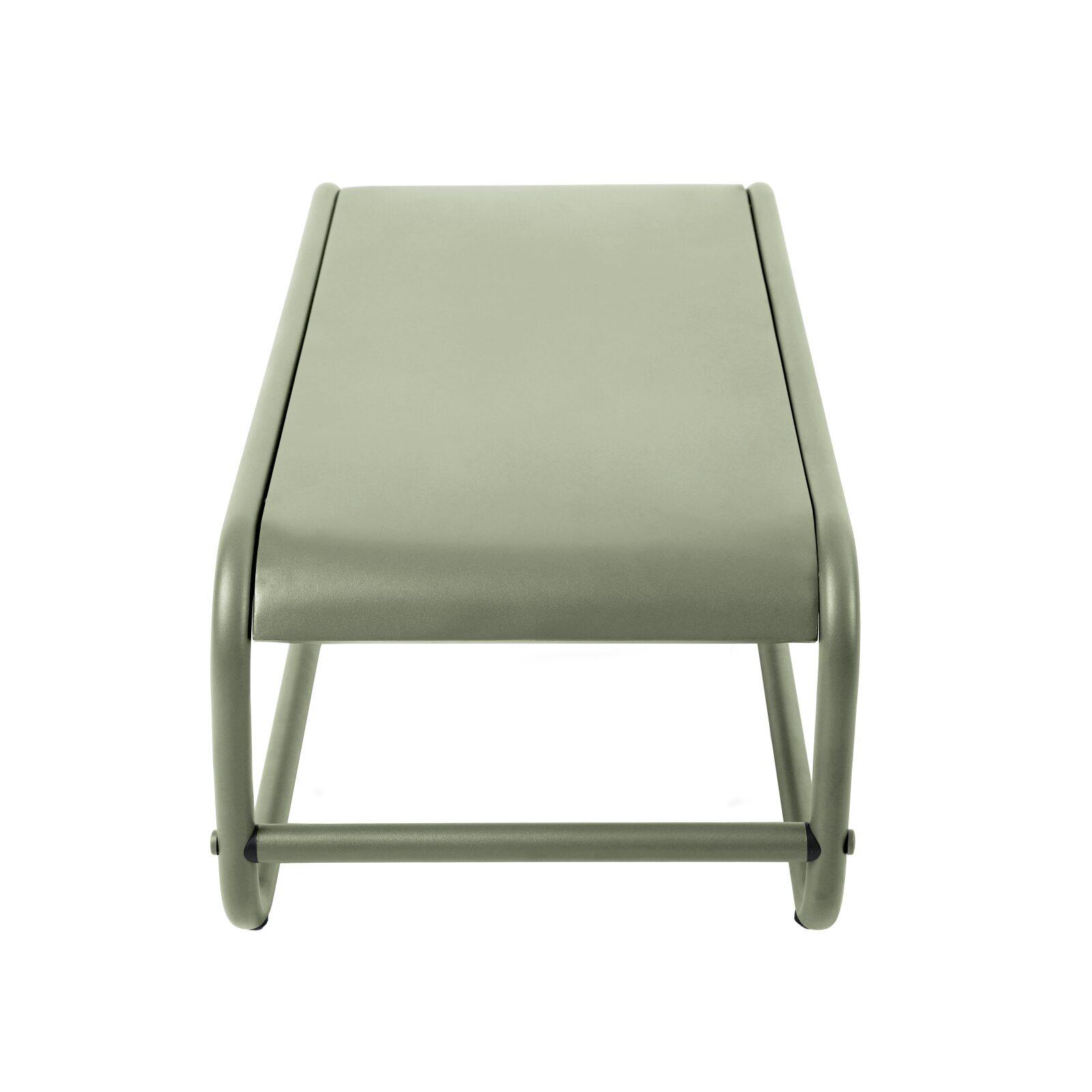 Mesa de centro de jardín rectangular de metal 85x40x30 cm