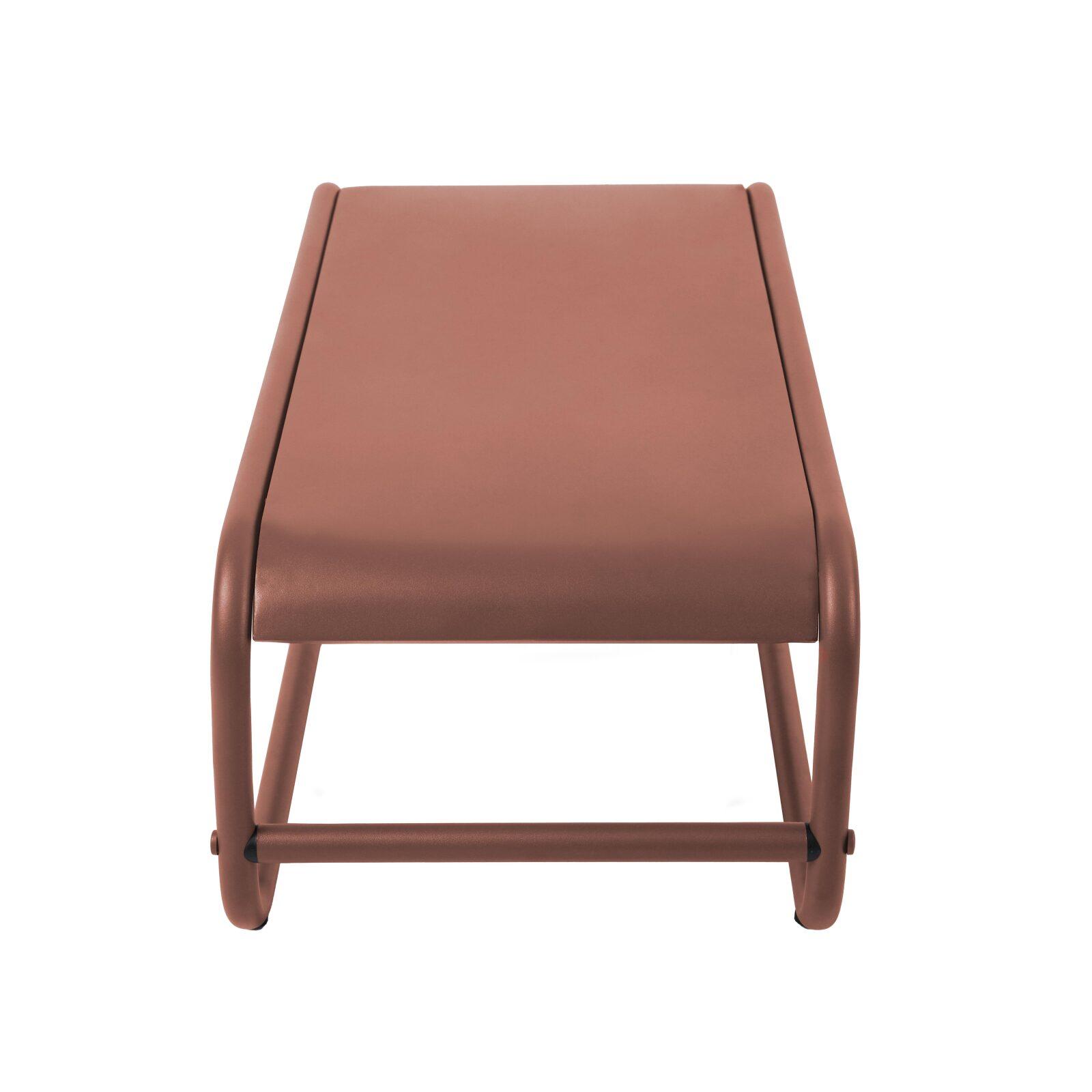 Mesa de centro de jardín rectangular de metal 85x40x30 cm