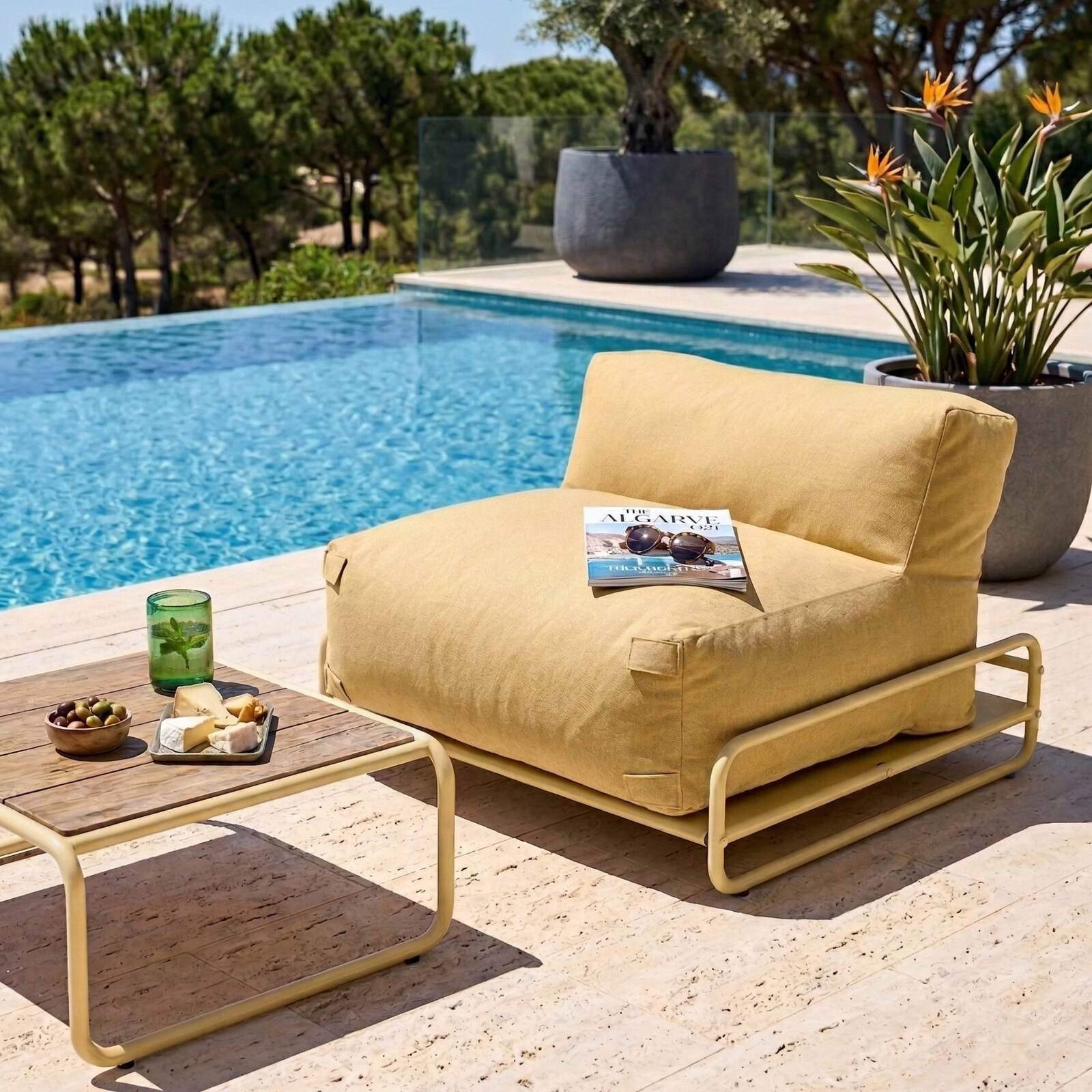 Estructura para sillón y puf del sofá modular de exterior MIXI
