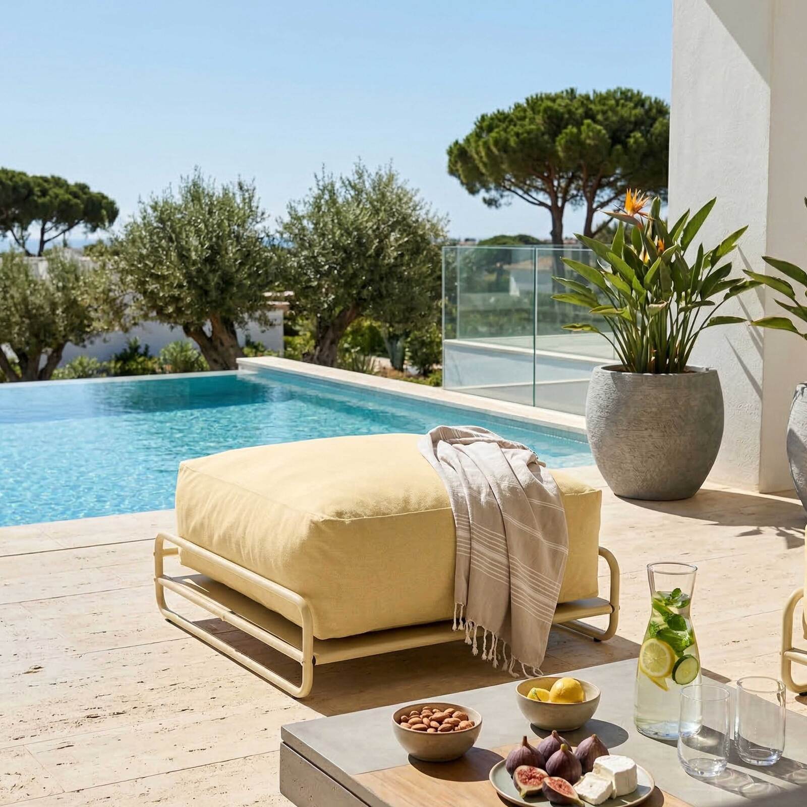 Estructura para sillón y puf del sofá modular de exterior MIXI