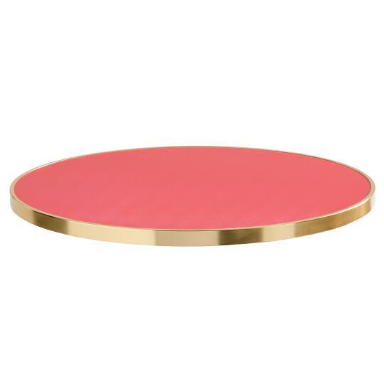 Tablero de madera contrachapada con revestimiento laminado y cantos de aluminio ⌀60 cm | Oviala