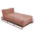 Chaise longue para sofá modular de exterior con estructura