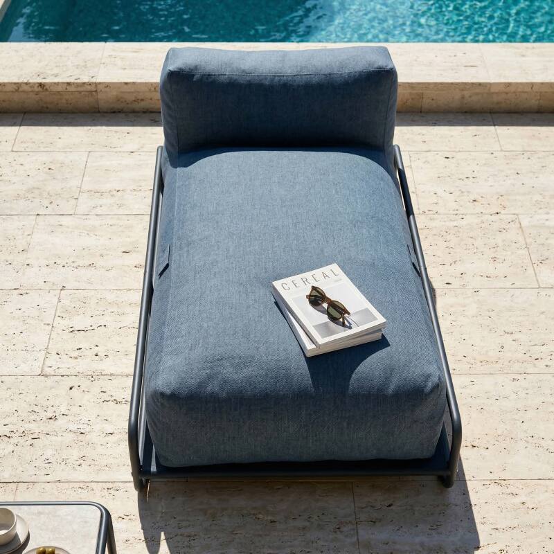 Chaise longue para sofá modular de exterior con estructura (2/6)