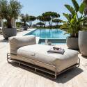 Chaise longue para sofá modular de exterior con estructura