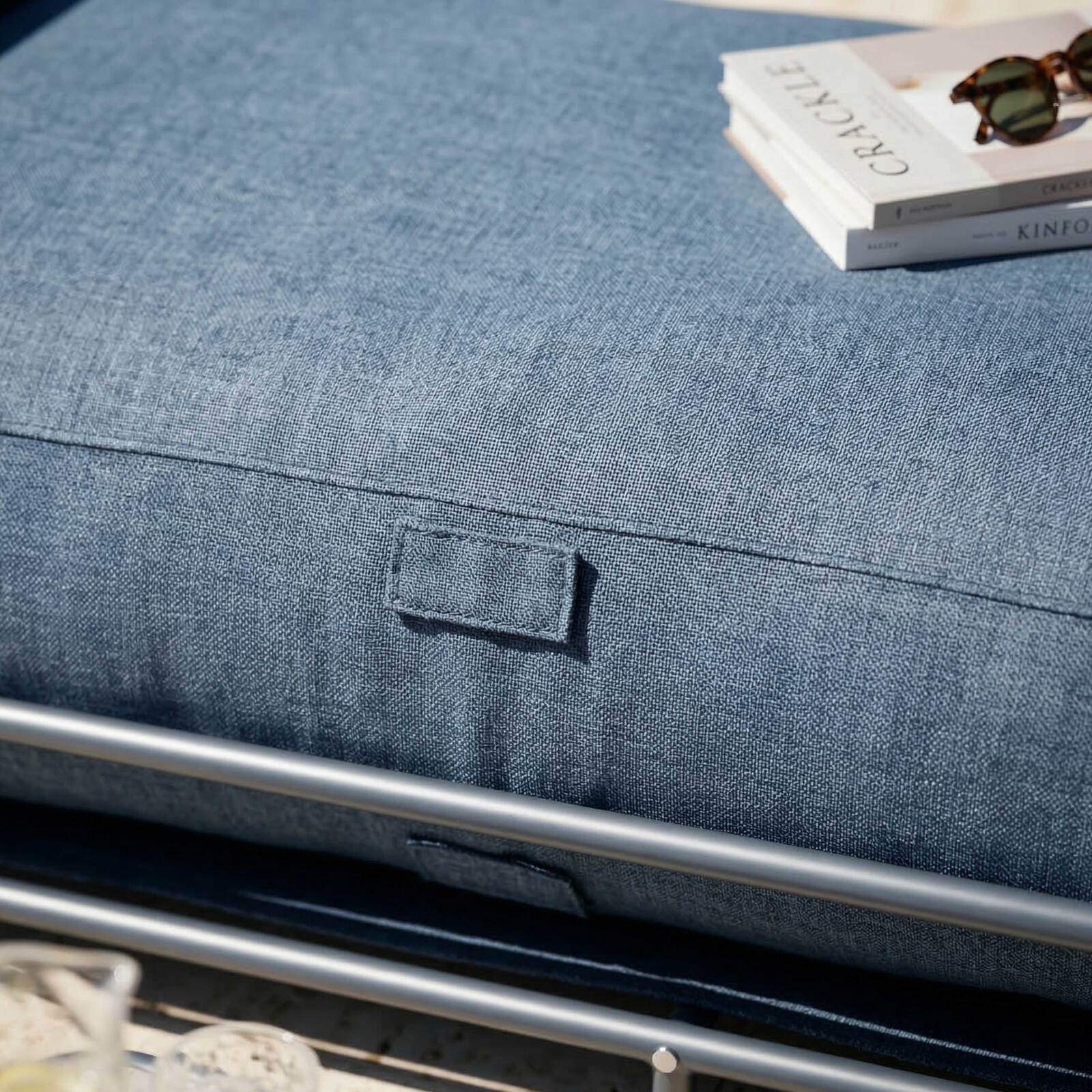 Chaise longue para sofá modular de exterior con estructura