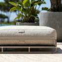 Chaise longue para sofá modular de exterior con estructura