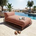 Chaise longue para sofá modular de exterior con estructura