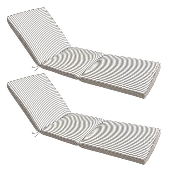 Cojín de exterior para tumbona 186 x 53 cm - Lote de 2 | Oviala