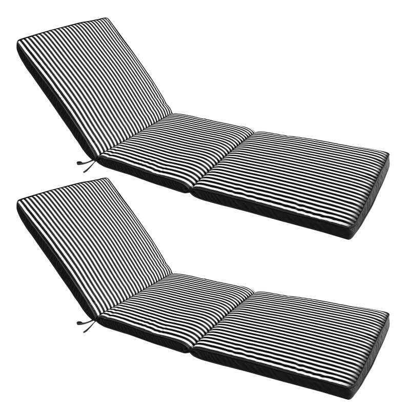 Cojín de exterior para tumbona 186 x 53 cm - Lote de 2