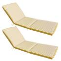 Cojín de exterior para tumbona 186 x 53 cm - Lote de 2