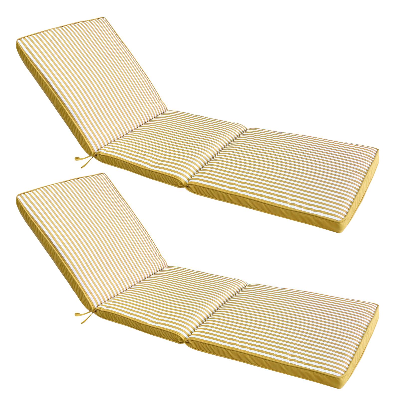 Cojín de exterior para tumbona 186 x 53 cm - Lote de 2