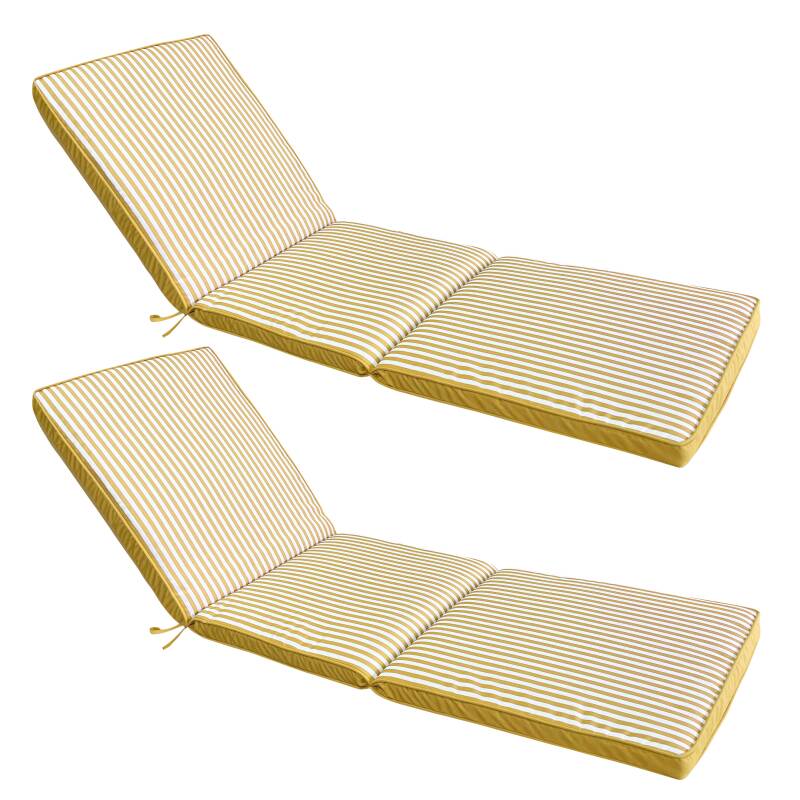 Cojín de exterior para tumbona 186 x 53 cm - Lote de 2