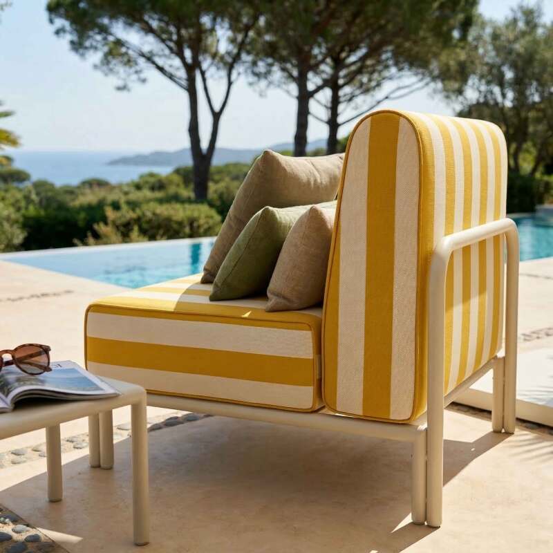 Sillón a rayas para sofá modular de exterior (3/9)