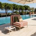 Sillón a rayas para sofá modular de exterior
