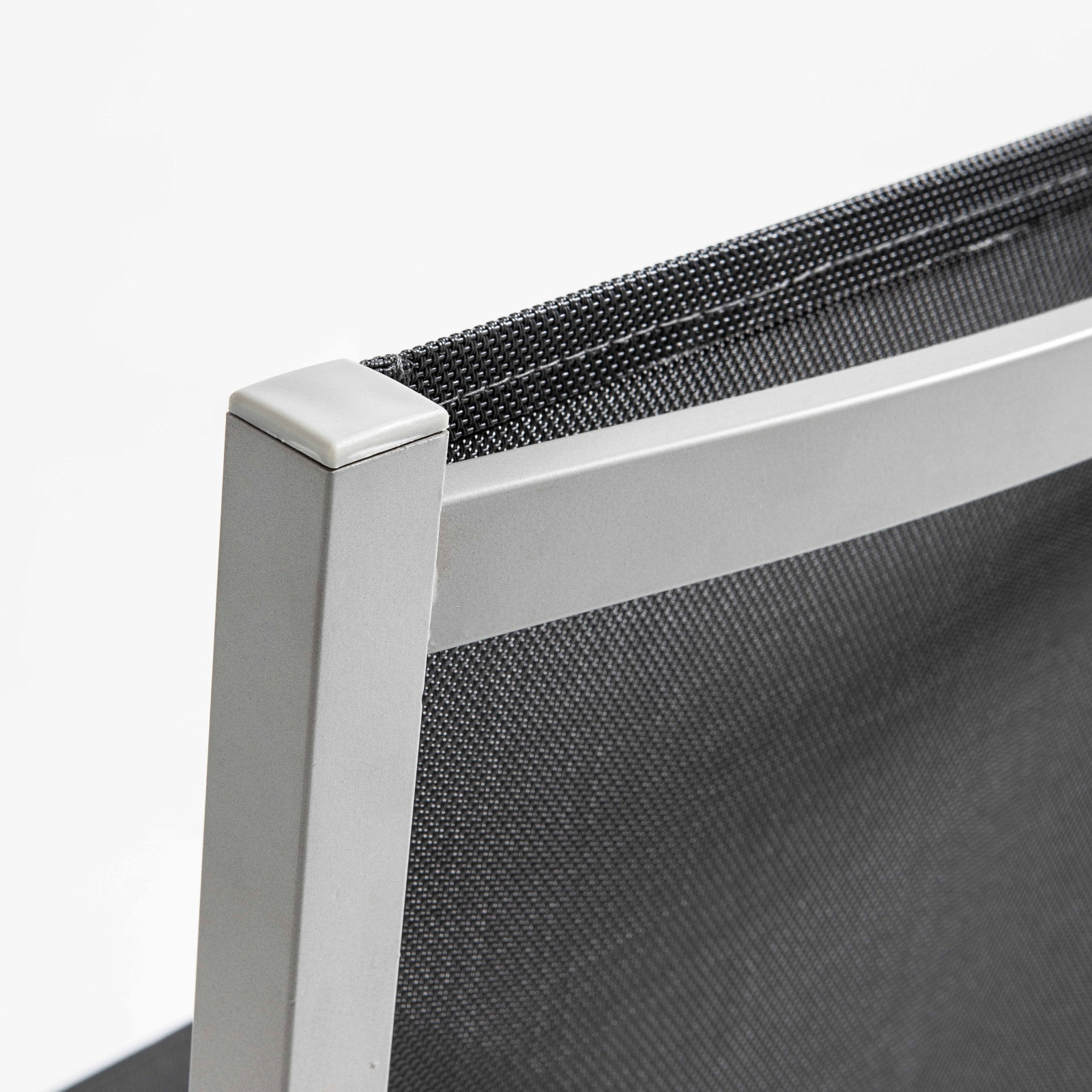 Conjunto de 2 sillas de jardín de aluminio y textileno