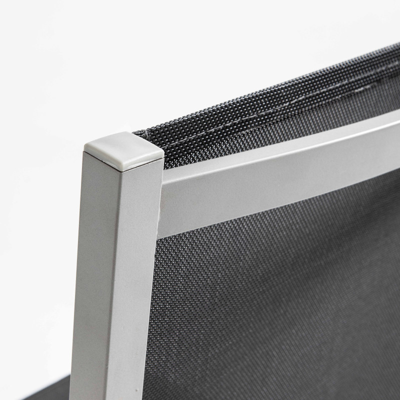 Conjunto de 2 sillas de jardín de aluminio y textileno