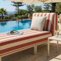 Chaise longue a rayas para sofá modular de exterior