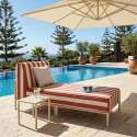Chaise longue a rayas para sofá modular de exterior