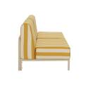 Sofá modular de exterior a rayas para 2 personas con 2 sillones