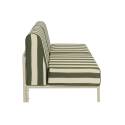 Sofá modular de exterior a rayas para 2 personas con 2 sillones