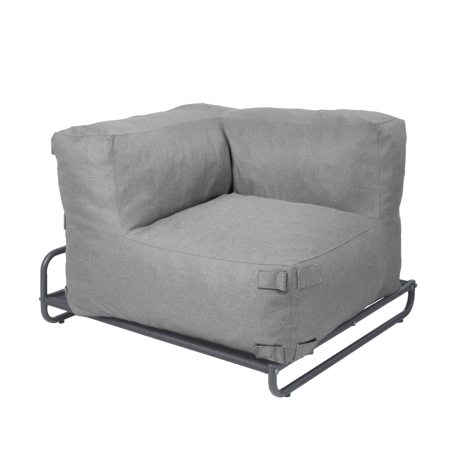 Sillón esquinero para sofá modular de exterior con estructura