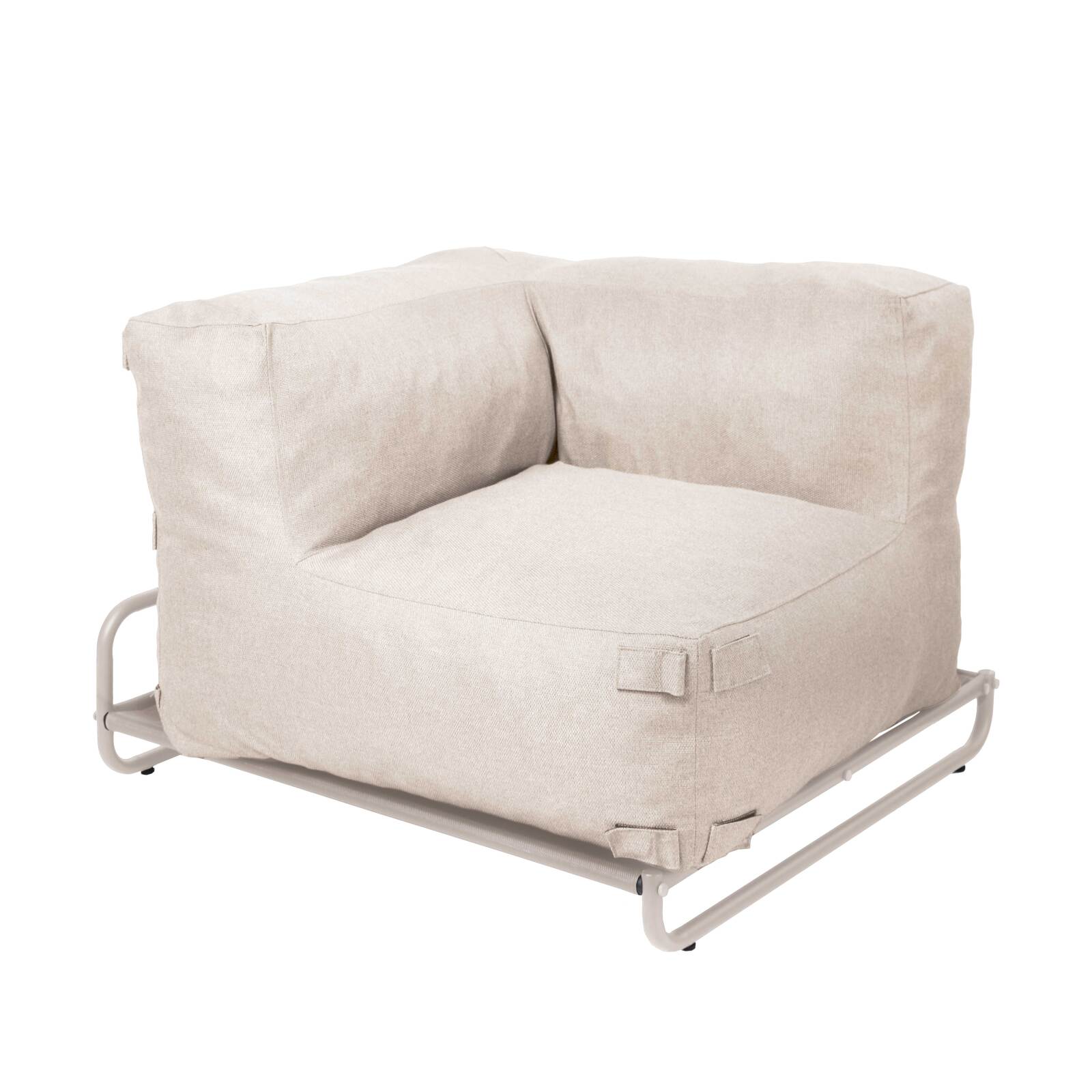 Sillón esquinero para sofá modular de exterior con estructura