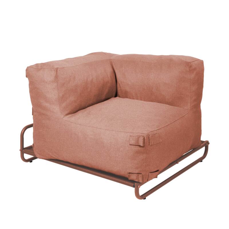 Sillón esquinero para sofá modular de exterior con estructura