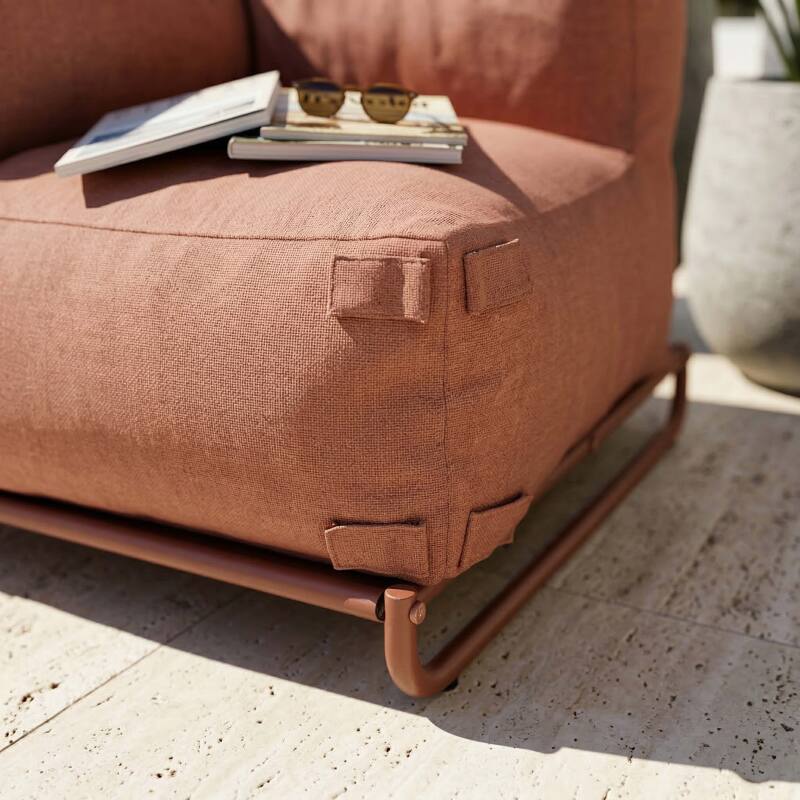 Sillón esquinero para sofá modular de exterior con estructura (3/6)