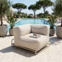 Sillón esquinero para sofá modular de exterior con estructura
