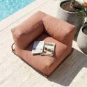 Sillón esquinero para sofá modular de exterior con estructura