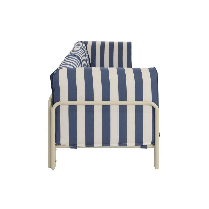Sofá modular de exterior a rayas para 3 personas con 1 sillón y 2 sillones esquineros (5/8)