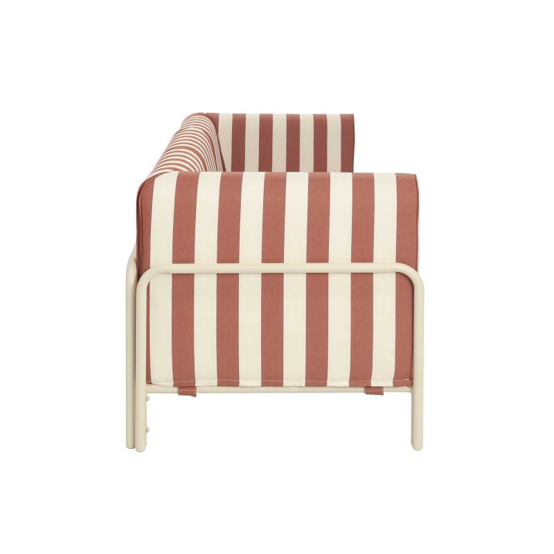 Sofá modular de exterior a rayas para 3 personas con 1 sillón y 2 sillones esquineros (6/7)