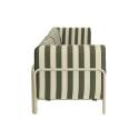 Sofá modular de exterior a rayas para 3 personas con 1 sillón y 2 sillones esquineros