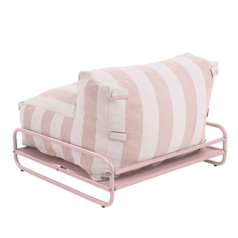 Sillón a rayas para sofá modular de exterior con estructura (4/6)