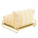 Sillón a rayas para sofá modular de exterior con estructura