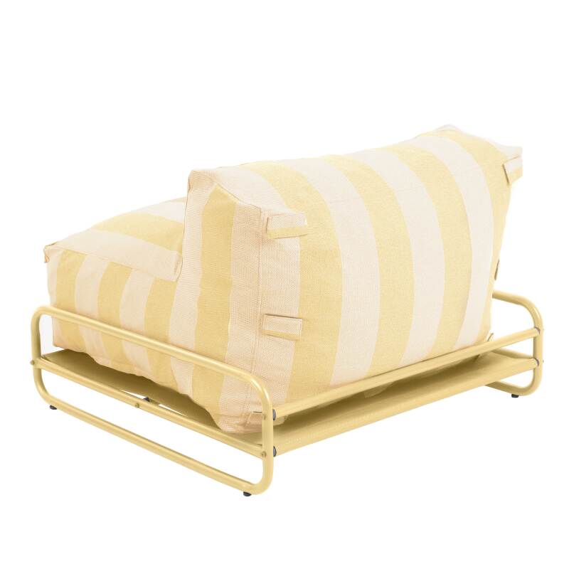 Sillón a rayas para sofá modular de exterior con estructura (4/6)
