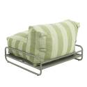 Sillón a rayas para sofá modular de exterior con estructura