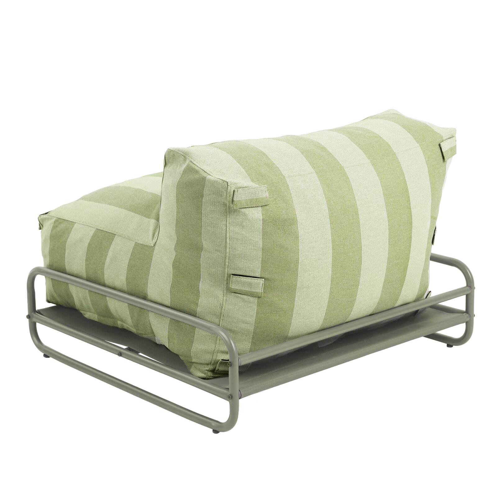 Sillón a rayas para sofá modular de exterior con estructura