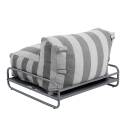 Sillón a rayas para sofá modular de exterior con estructura