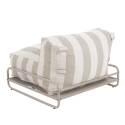 Sillón a rayas para sofá modular de exterior con estructura