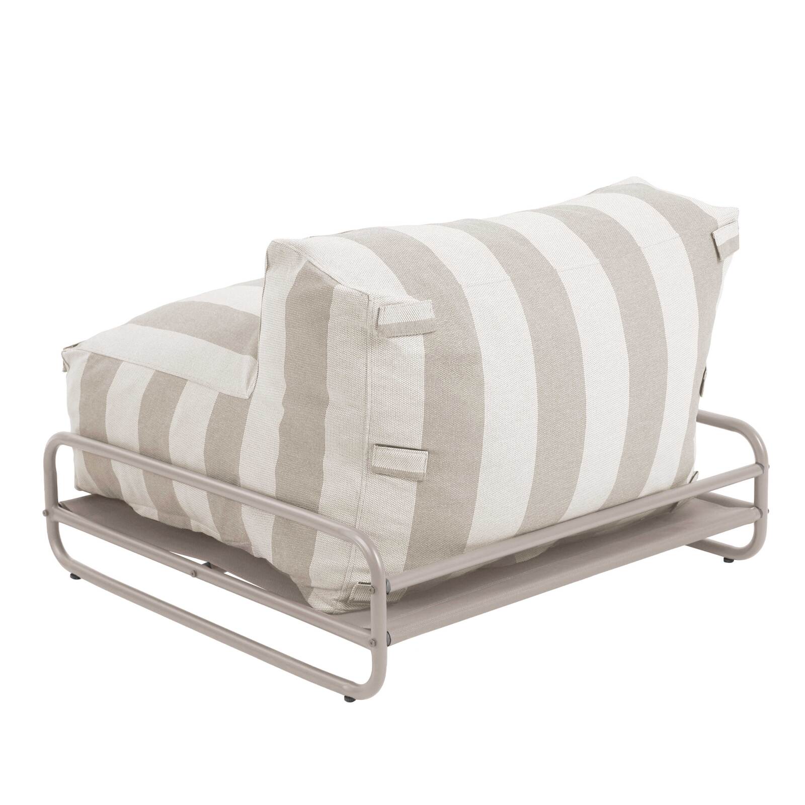 Sillón a rayas para sofá modular de exterior con estructura
