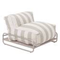 Sillón a rayas para sofá modular de exterior con estructura