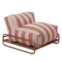 Sillón a rayas para sofá modular de exterior con estructura