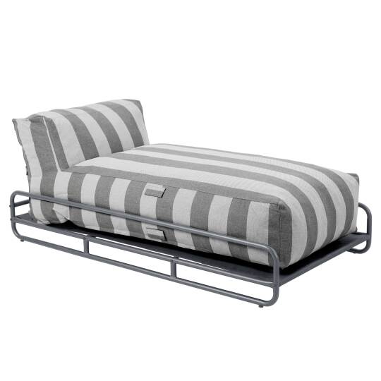 Chaise longue a rayas para sofá modular de exterior con estructura | Oviala