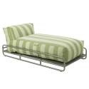 Chaise longue a rayas para sofá modular de exterior con estructura