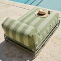 Chaise longue a rayas para sofá modular de exterior con estructura
