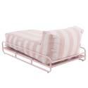 Chaise longue a rayas para sofá modular de exterior con estructura