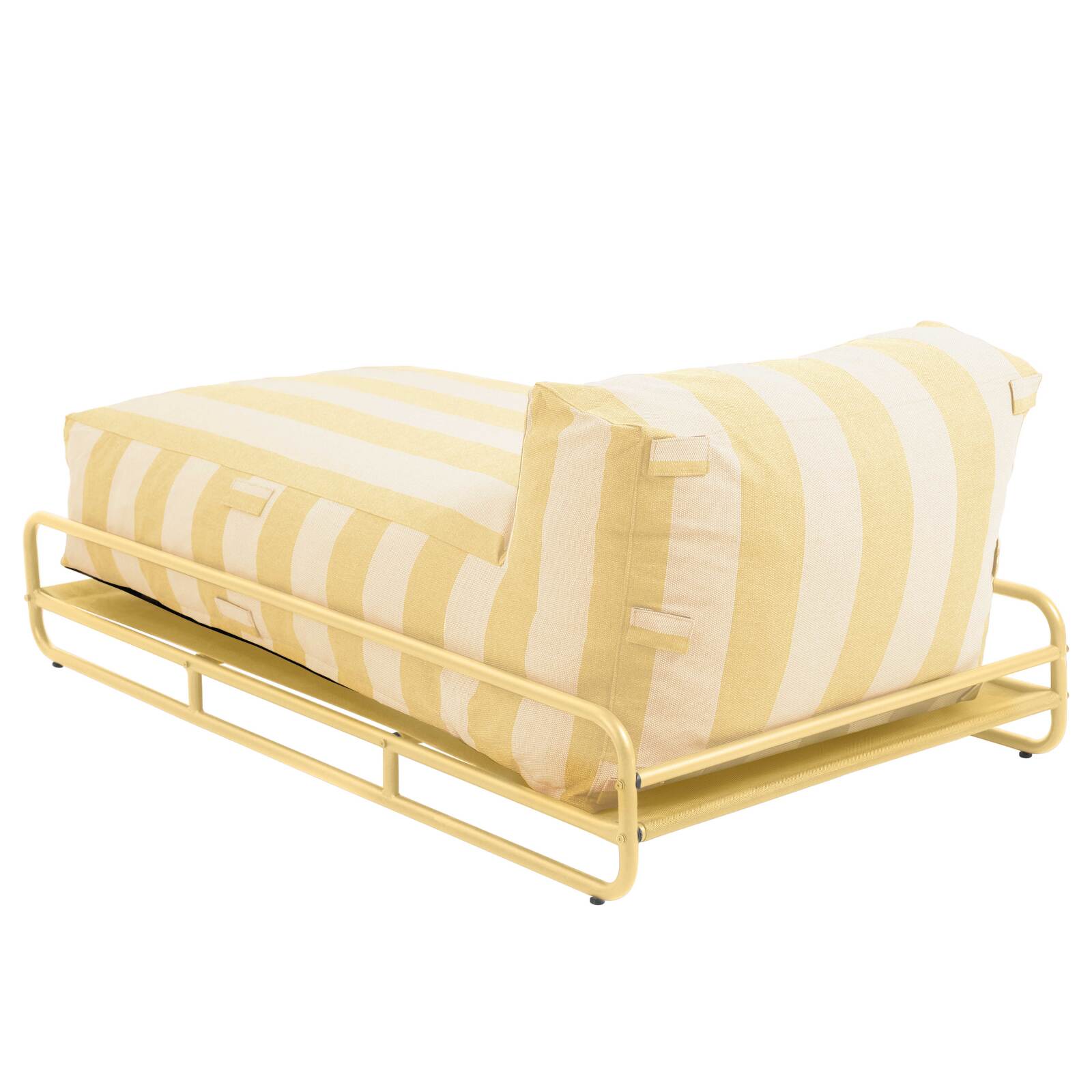 Chaise longue a rayas para sofá modular de exterior con estructura